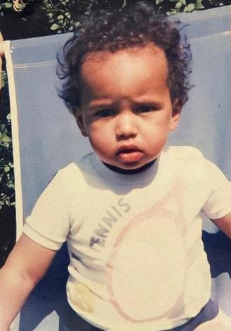 Raymond Lockhart son Lewis Hamilton when he was young.